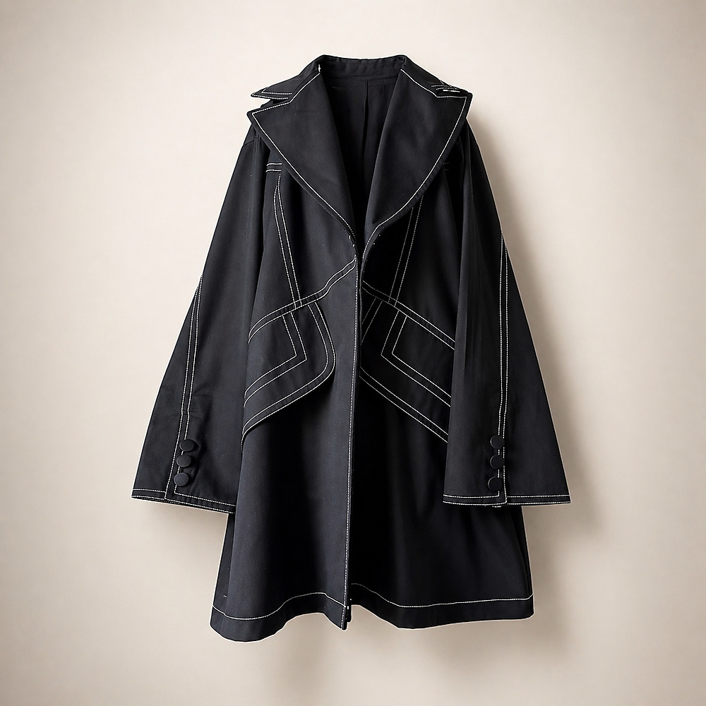 black blazer white stitch