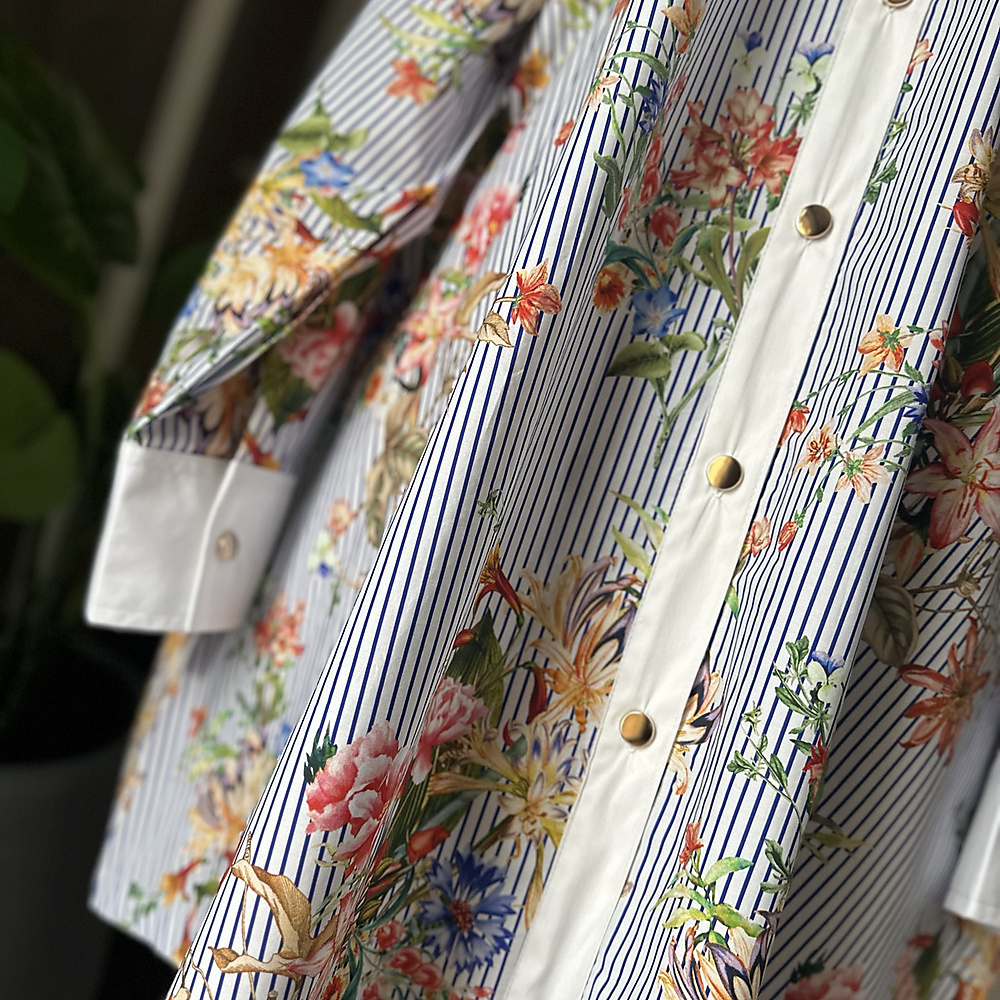 stripe flower blue