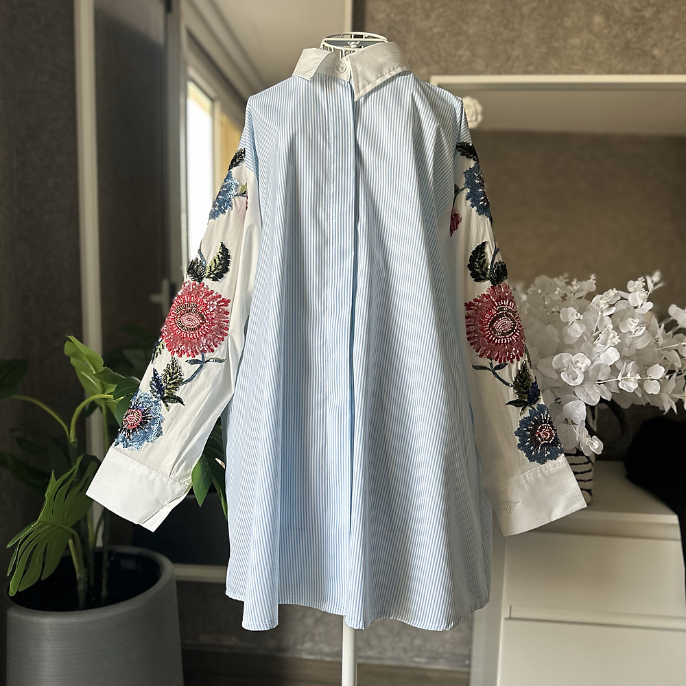 sleeve floral shirt