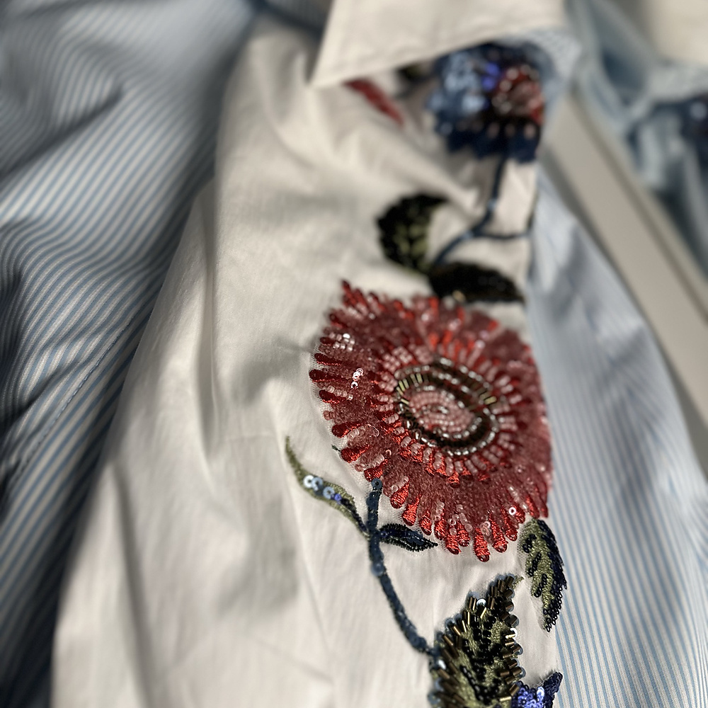 sleeve floral shirt