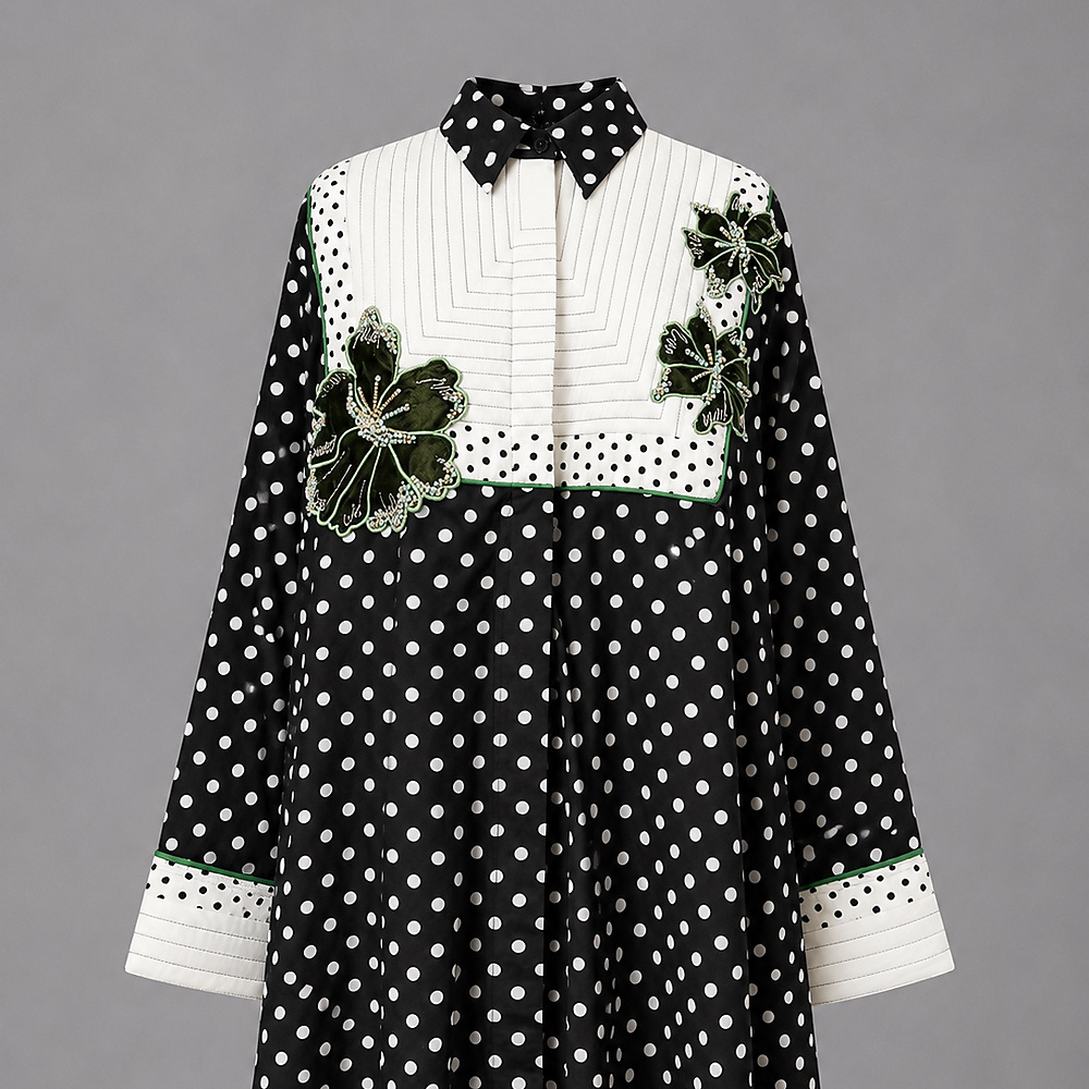 polka mix shirt
