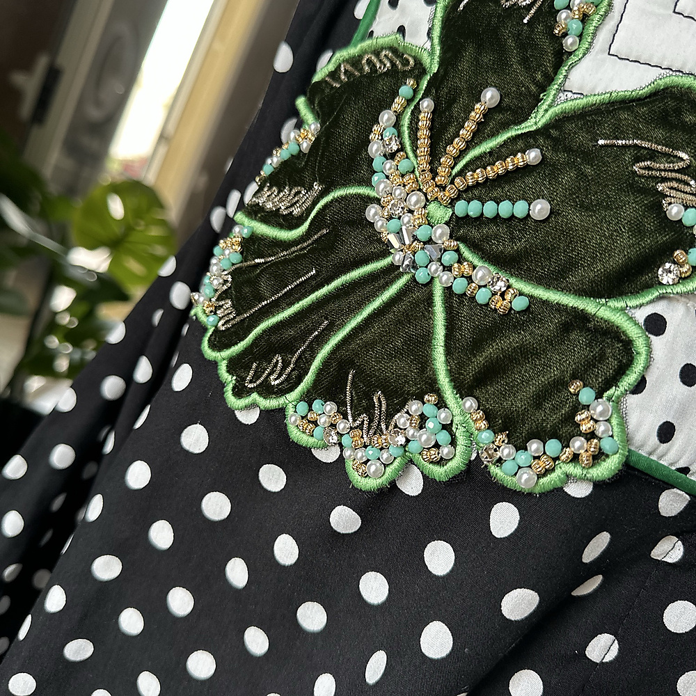 polka mix shirt