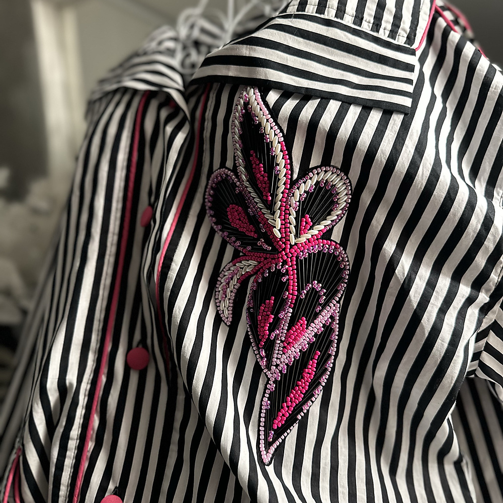 fuschia stripe