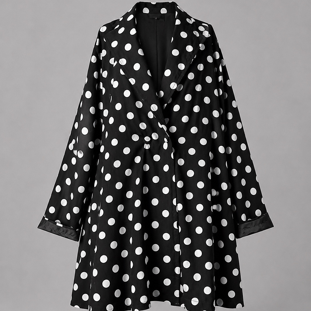 polka blazer black