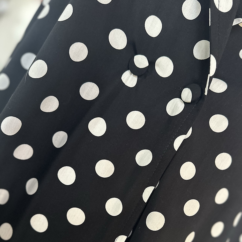 polka blazer black