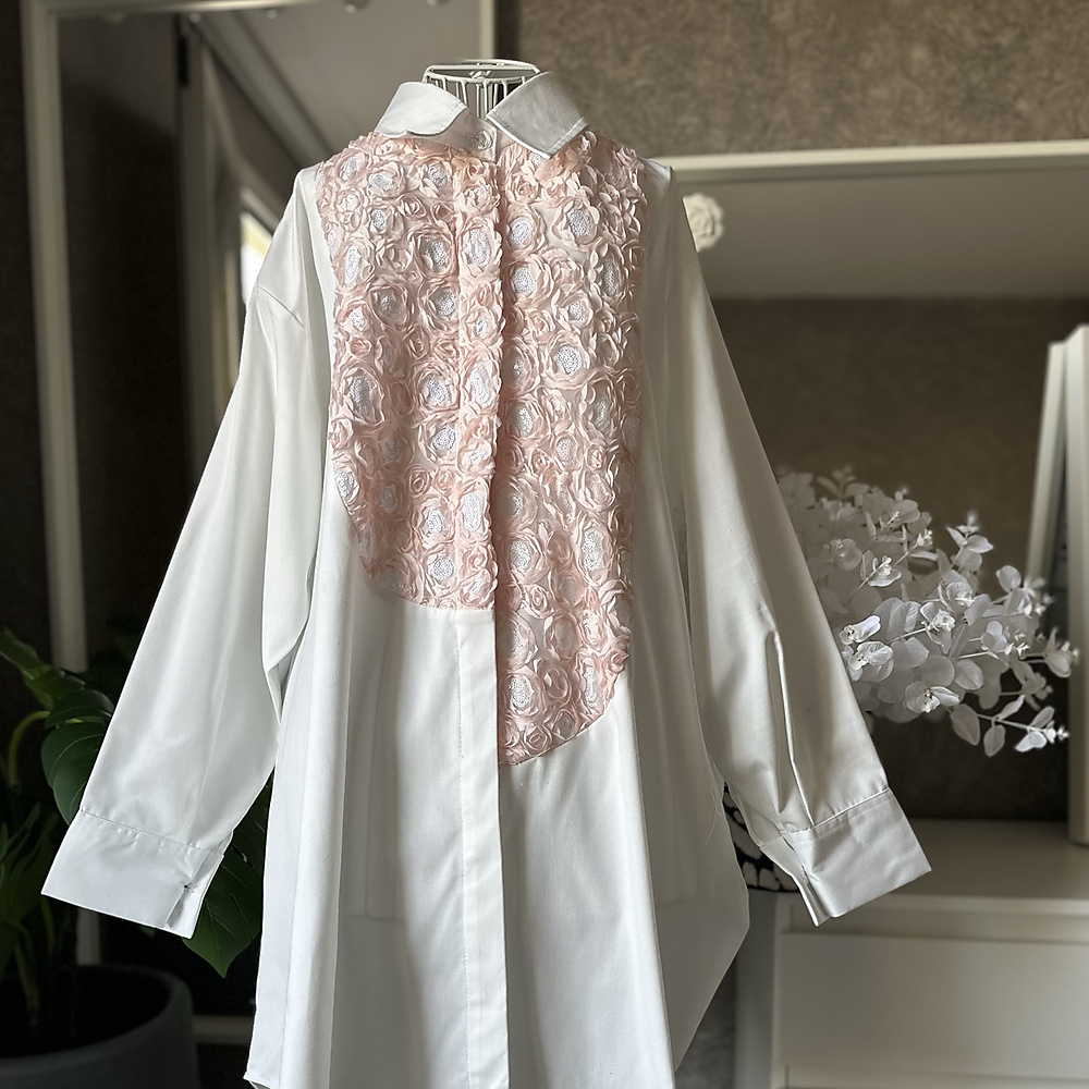 floral collar peach