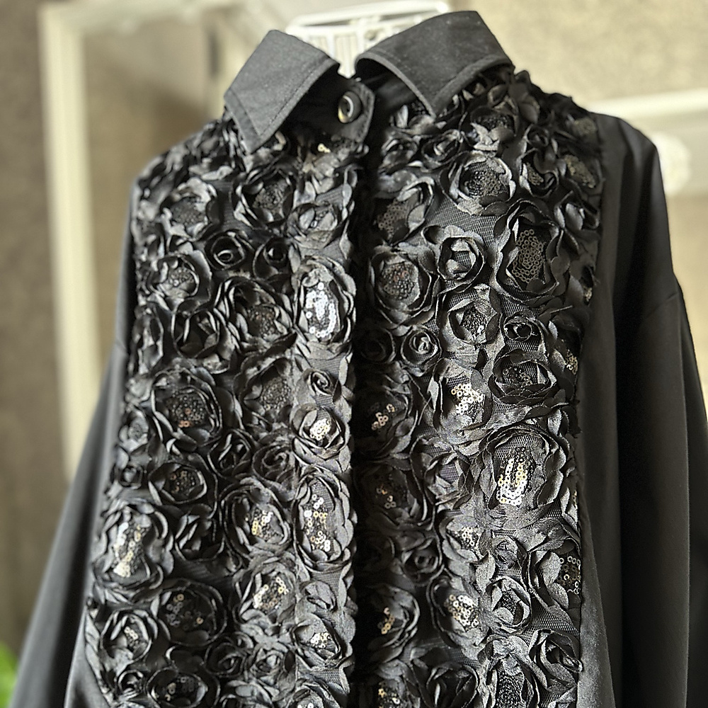 floral collar black
