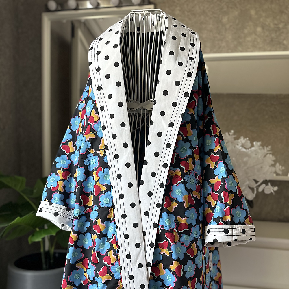 blazer polka flowers