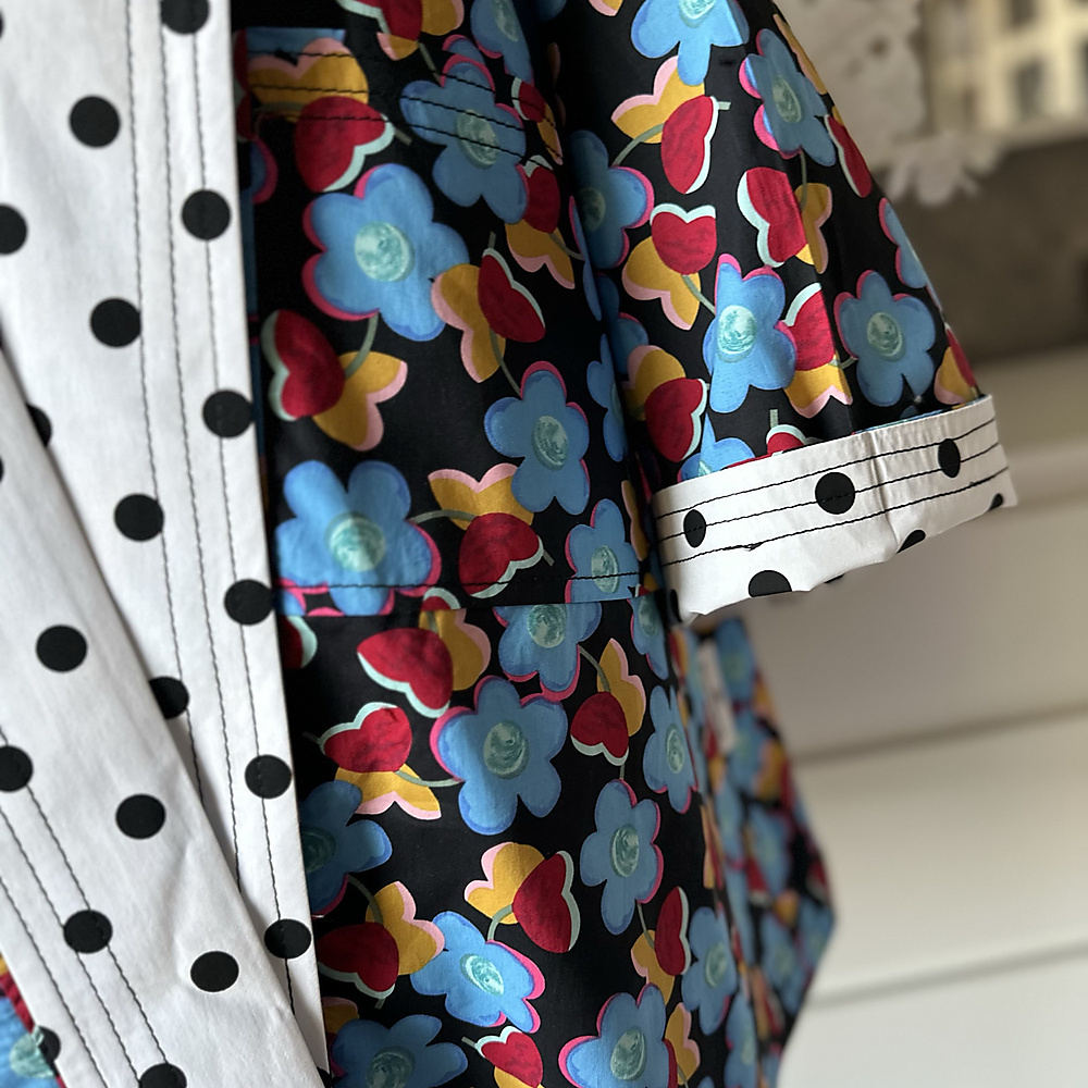 blazer polka flowers