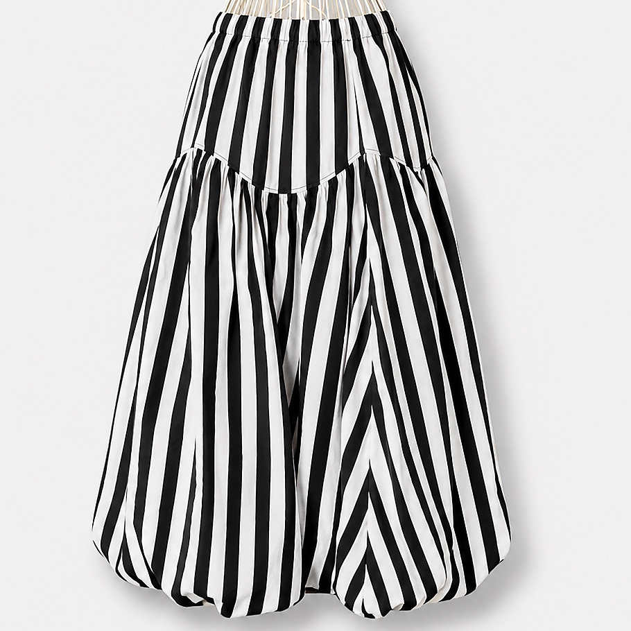 balloon stripe skirt