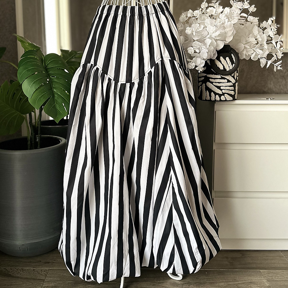 balloon stripe skirt