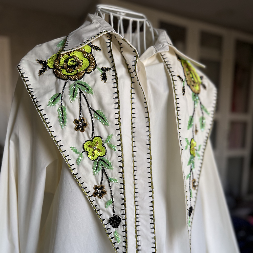 shak collar - yellow neon