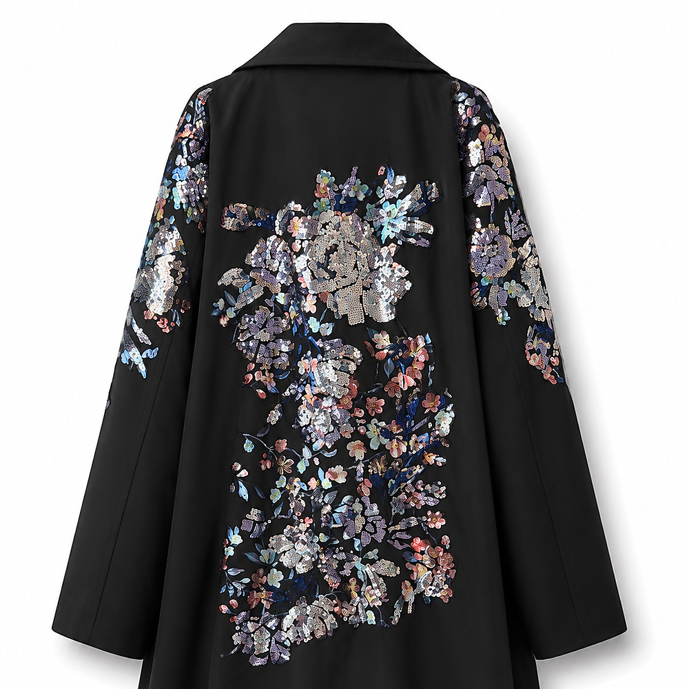 floral sequin blazer