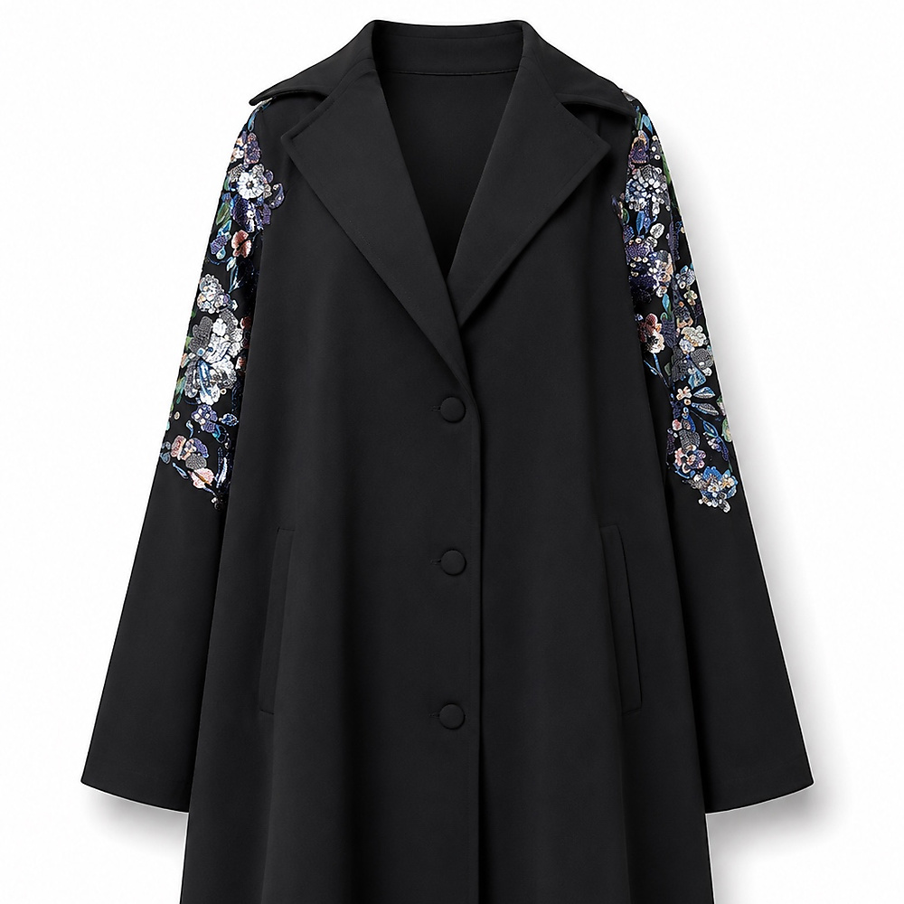floral sequin blazer