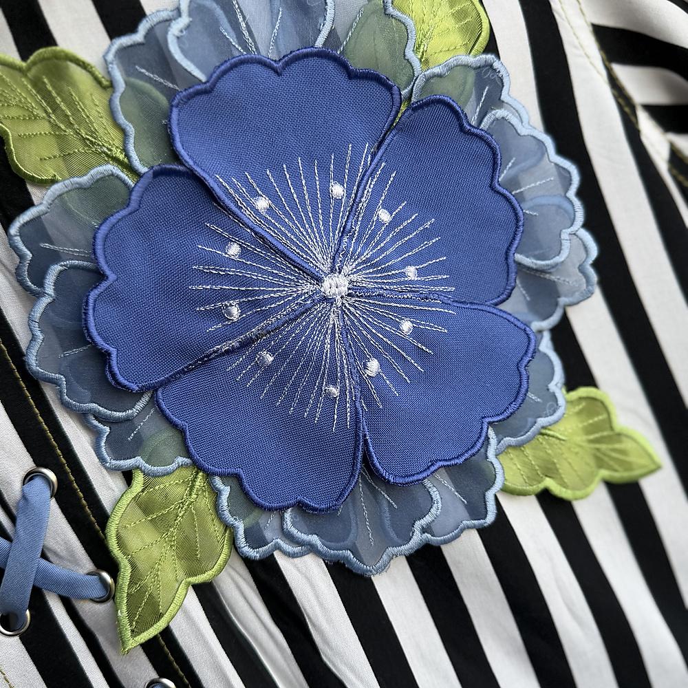 blue applieque