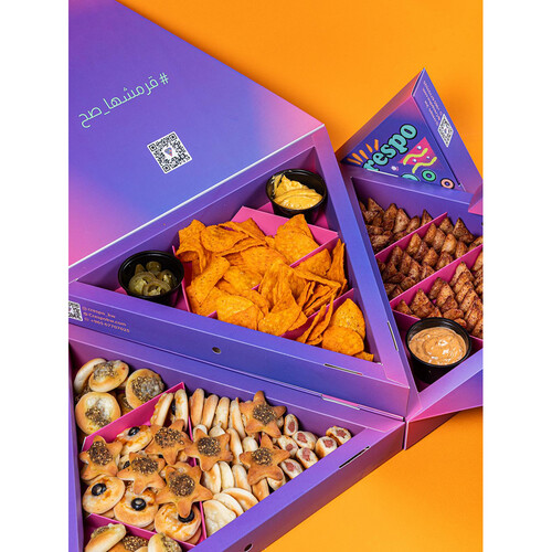 بوكس مسخن + بوكس ميني فطاير + بوكس ناتشوز