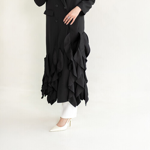 سترة ترنش سوداء