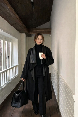 جاكيت طويل ليذر