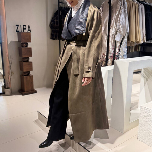 جاكيت طويل ليذر