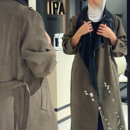 جاكيت طويل ليذر