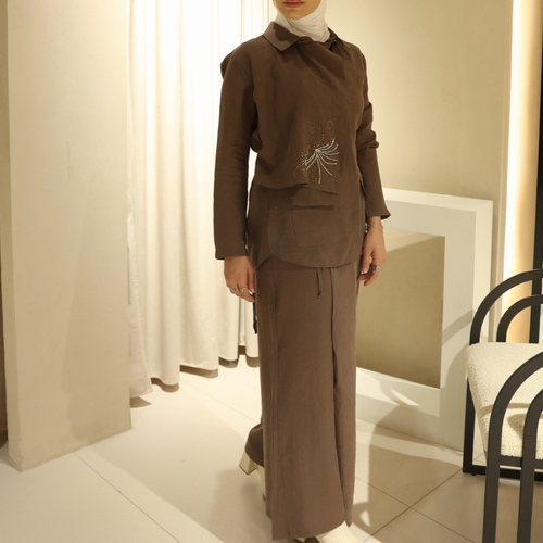 Brown Full Set with Swarovski Crystals