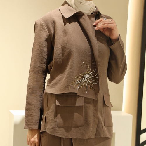 Brown Full Set with Swarovski Crystals