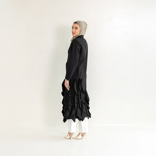 سترة ترنش سوداء