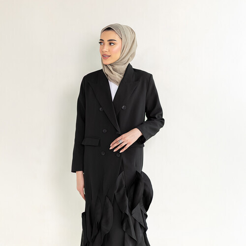 سترة ترنش سوداء