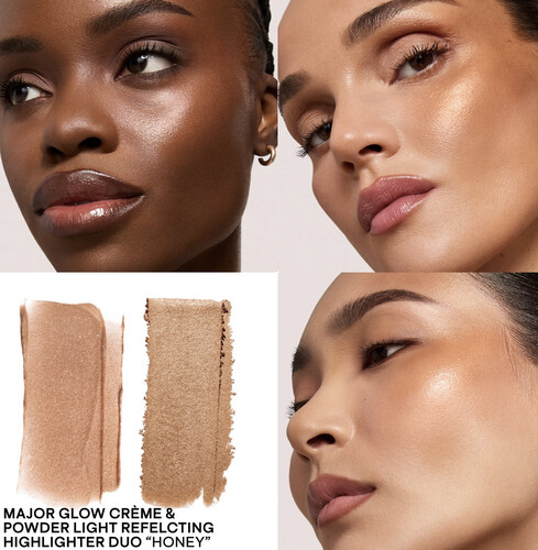 ‎قلوي هايلايتر كريمي و بودر (honey )