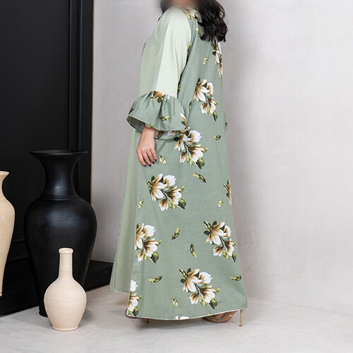 دراعه ساده مع تخريجات مشجره وكلفه شك