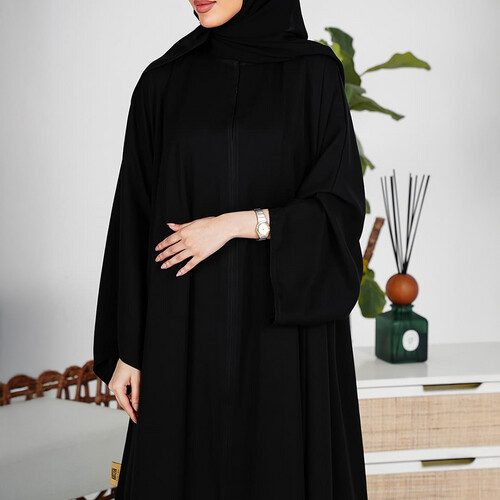 عبايه ساده دبل جاينيز مسكره اوطباقي