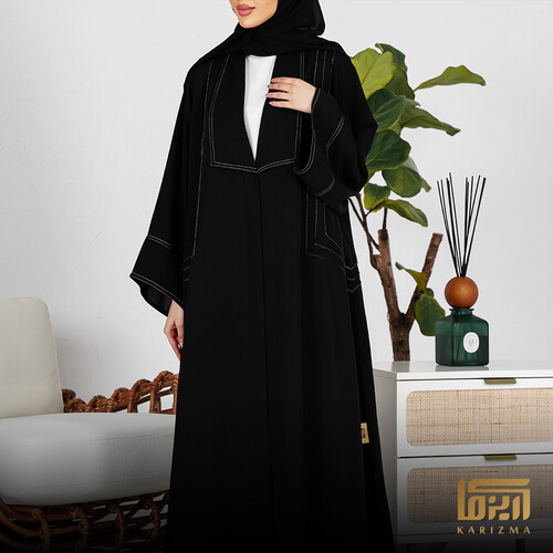 عبايه بليزر دق مكينه ابيض