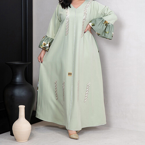 دراعه ساده مع تخريجات مشجره وكلفه شك