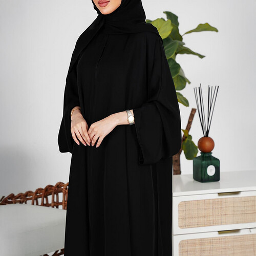 عبايه ساده دبل جاينيز مسكره اوطباقي