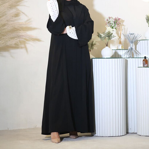 عبايه بليزر كلوش مع قصة بنستات