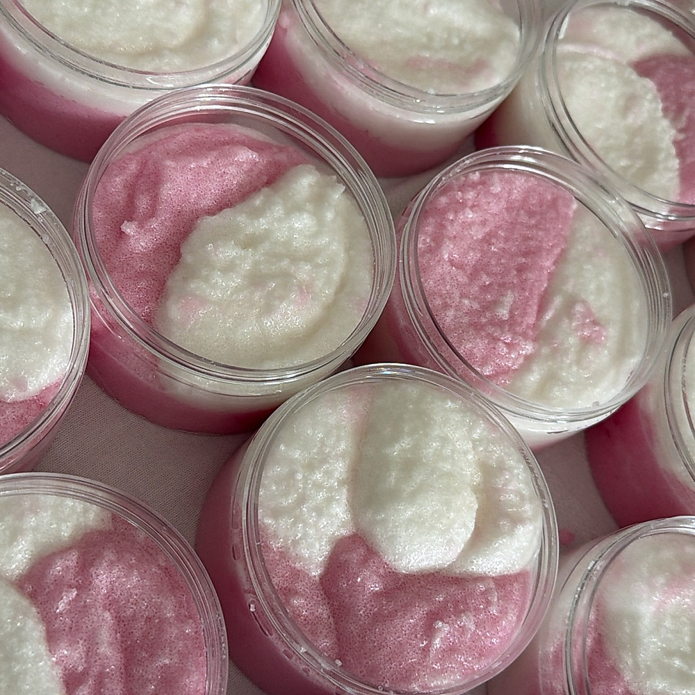 vanilla and strawberry  scrub