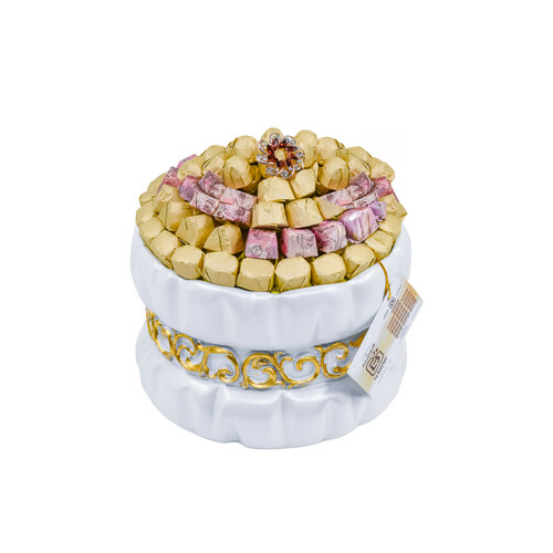 Resin tray with gold belt