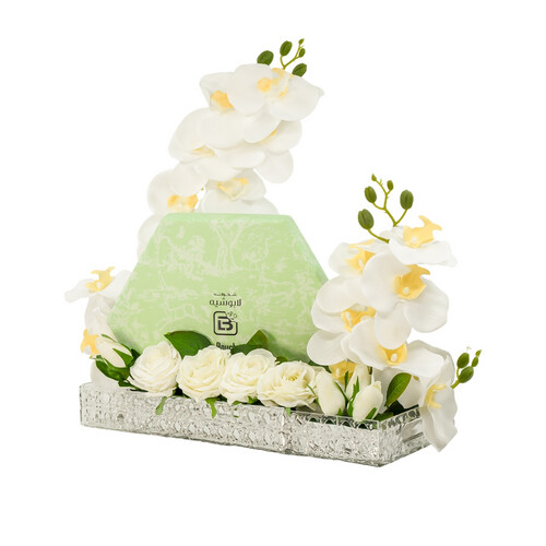 white roses tray