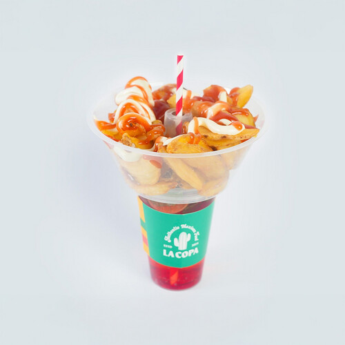 فرايز كاتشب و مايونيز مع موهيتو