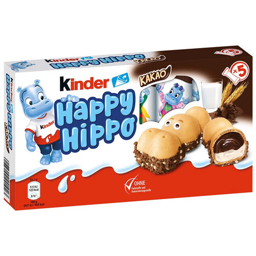 Kinder Happy Hippo Cocoa 103g 5 pieces