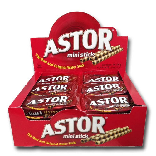 Astor Wafer Cocoa 20g 24 pieces