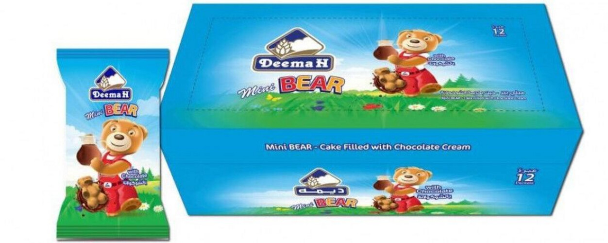 Deema Mini Bear Cake Chocolate 30g 12 pieces