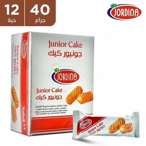 Junior Cake Jelly Raspberry Coconut 40g 12 pieces