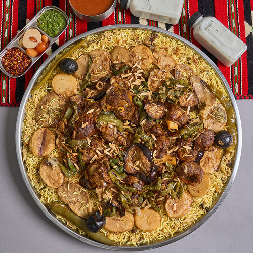 مقلوبه لحم 5  \ 8 اشخاص