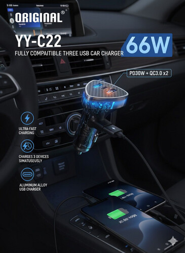 YY-C22 66W CAR CHARGER