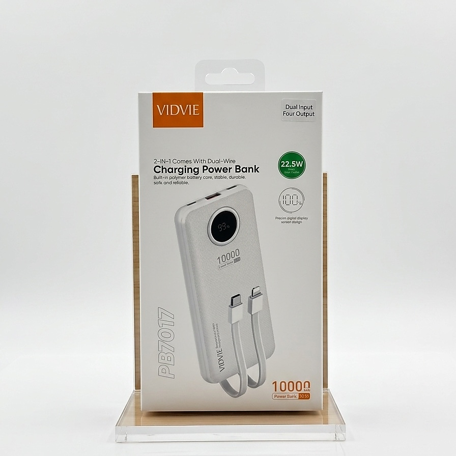 VIDVIE  POWER BANK 10000mAh 2in1