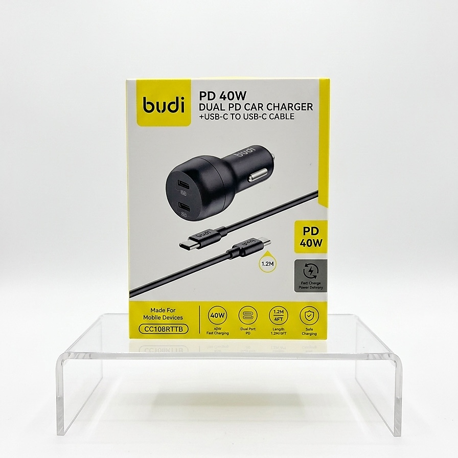 budi PD 40W Dual PD CAR CHARGER