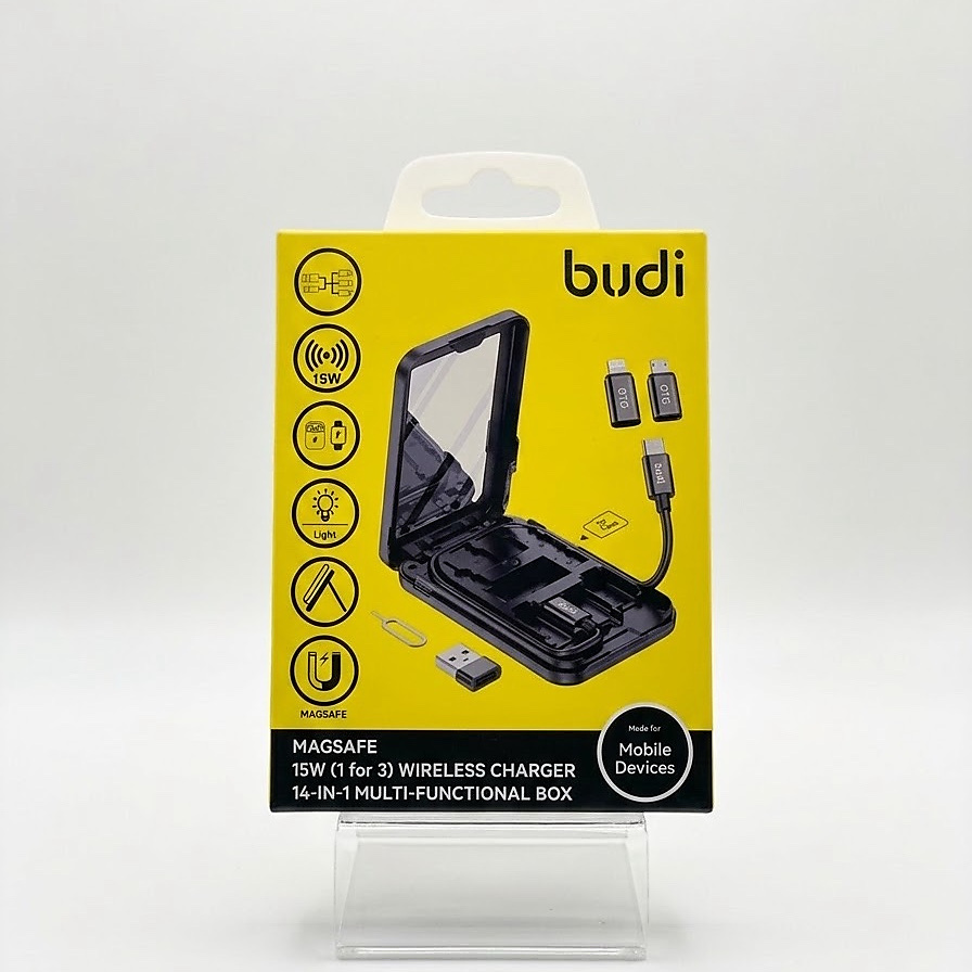 budi magsafe 3 in 1 multi-functional box