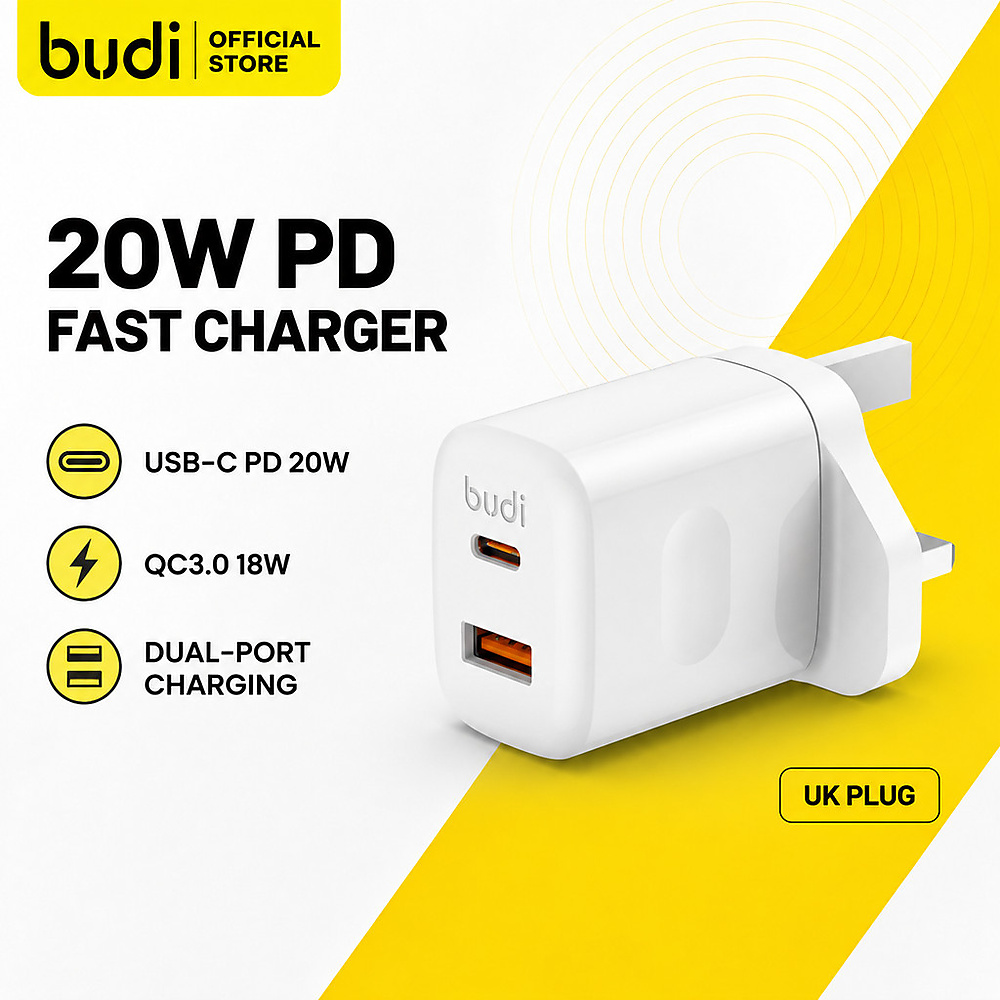 budi 20w usb-c pd and qc3.0