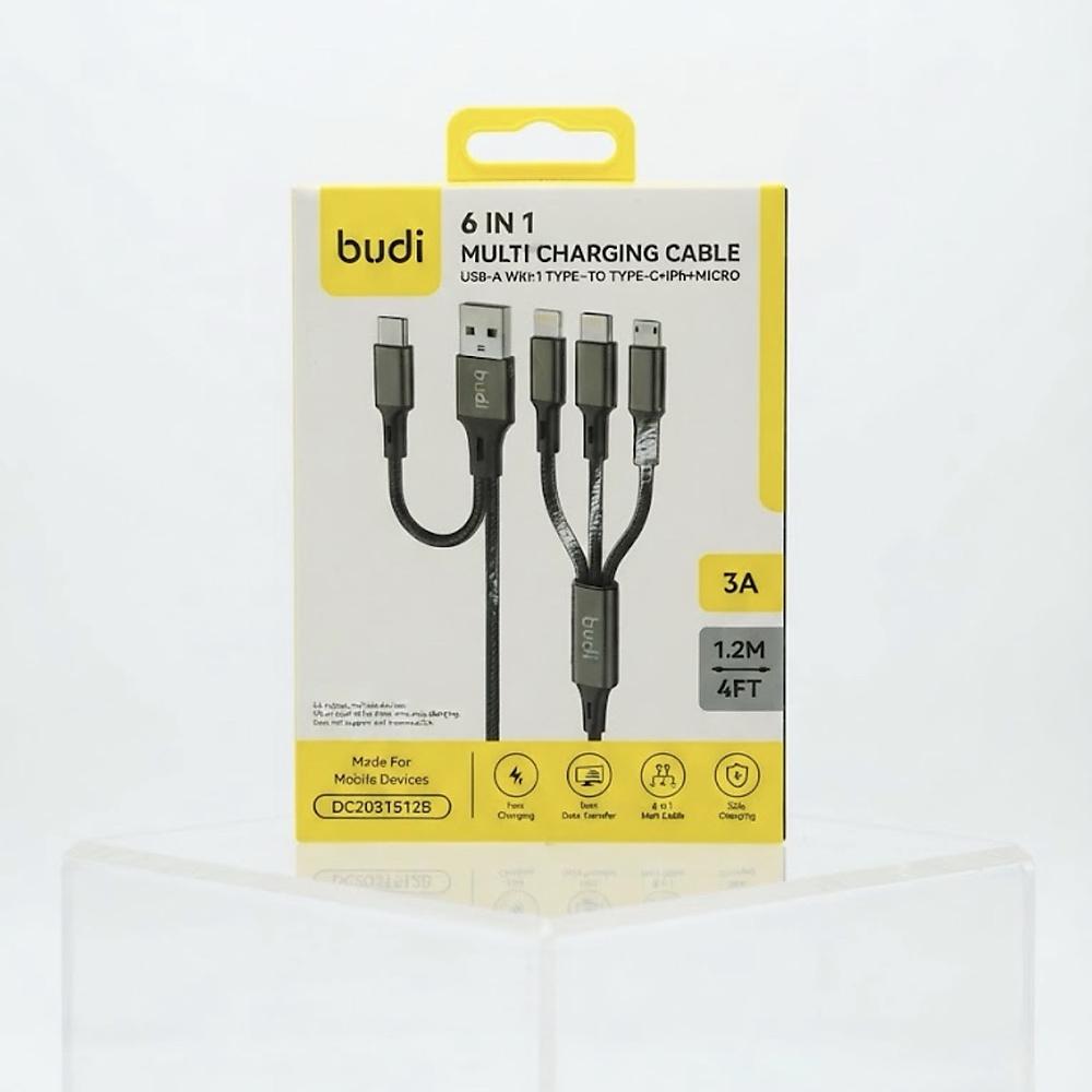 budi 6 in 1 Multi Charging Cable